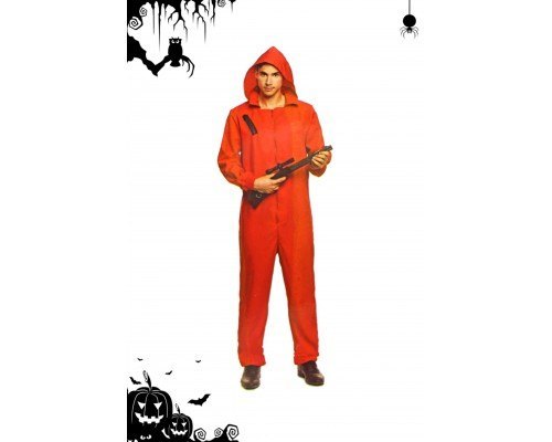 Disfraz Mono Rojo Cremallera Unisex Halloween Disfraz Mono Rojo Cremallera Unisex Halloween