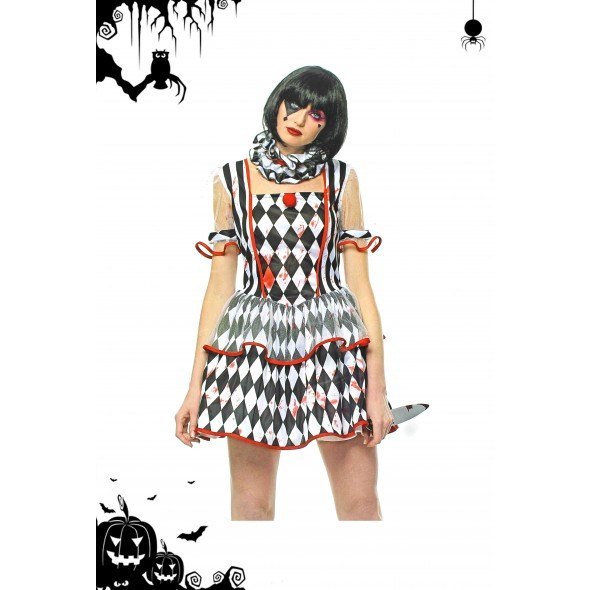 Disfraz Harlequin Sangrienta Halloween (Mujer) Disfraz Harlequin Sangrienta Halloween (Mujer)