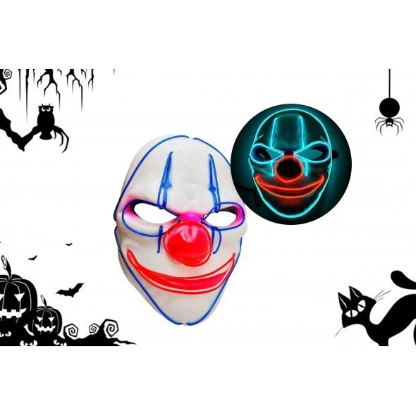 Máscara Payaso Purgador con Luz (Halloween) Máscara Payaso Purgador con Luz (Halloween)