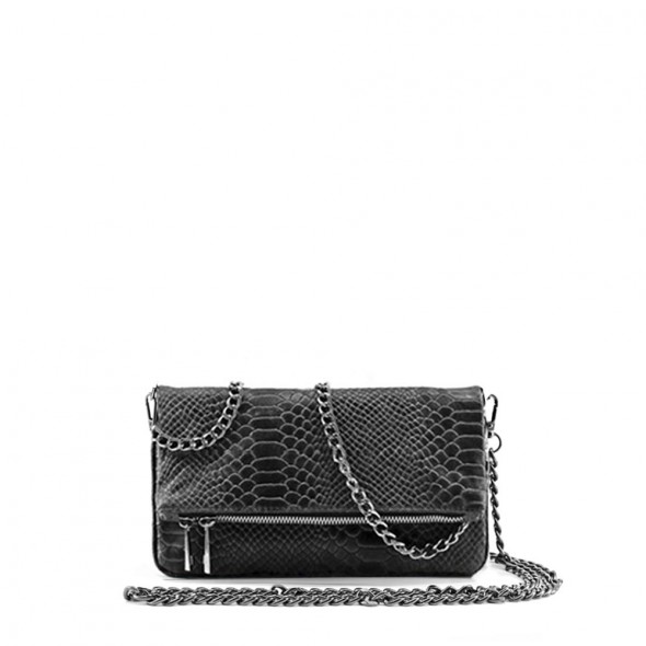 Bolso Bandolera Con Cadena Piel Bolso Bandolera Con Cadena Piel