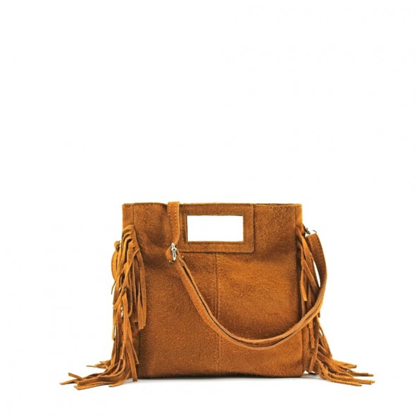 Bolso Bandolera Piel Ante Fleco Bolso Bandolera Piel Ante Fleco