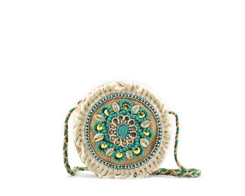 Bolso Bandolera Étnico Redondo Hecho A Mano Bolso Bandolera Étnico Redondo Hecho A Mano