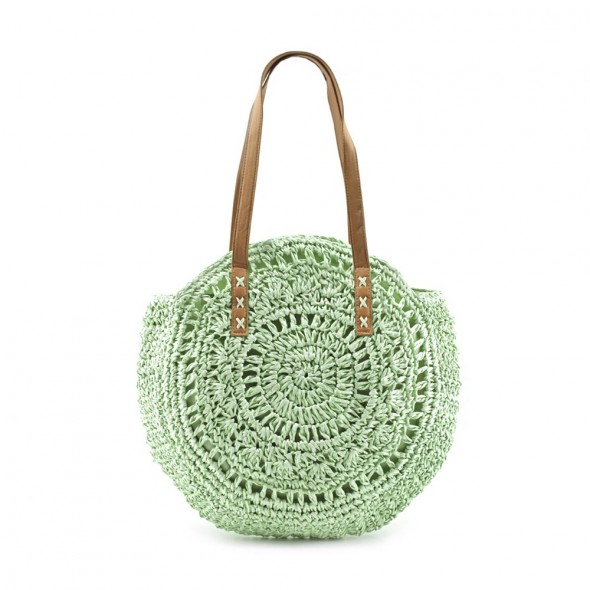 Bolso Hombro Rafia Redondo Bolso Hombro Rafia Redondo