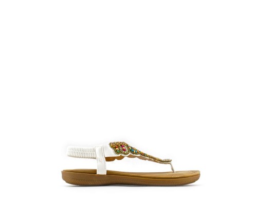 Sandalia Plana Abalorios Sandalia Plana Abalorios