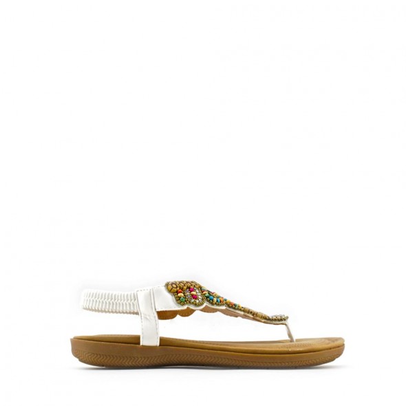 Sandalia Plana Abalorios Sandalia Plana Abalorios